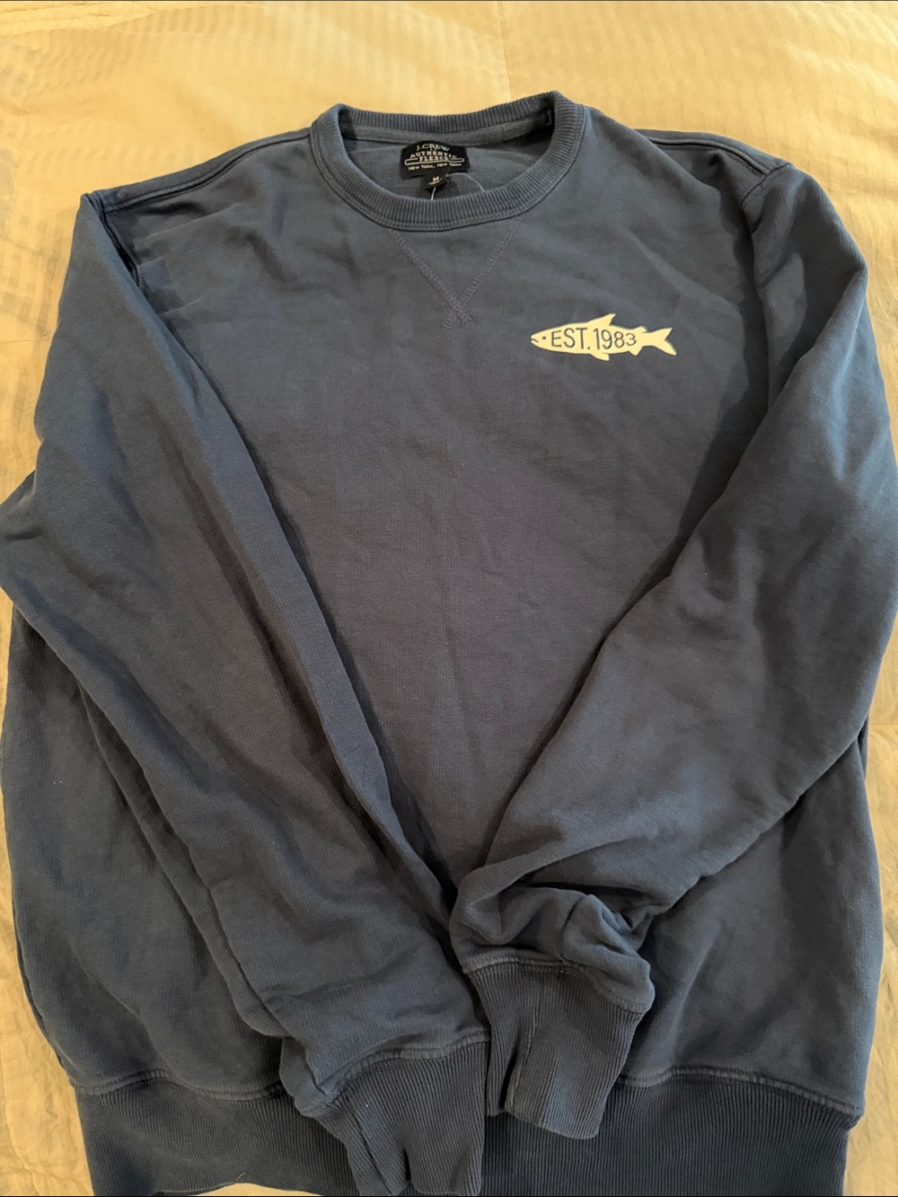 J Crew Vintage-Inspired Navy Crewneck Sweatshirt